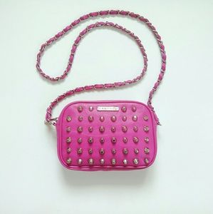 Rampage Pink Studded Crossbody Bag